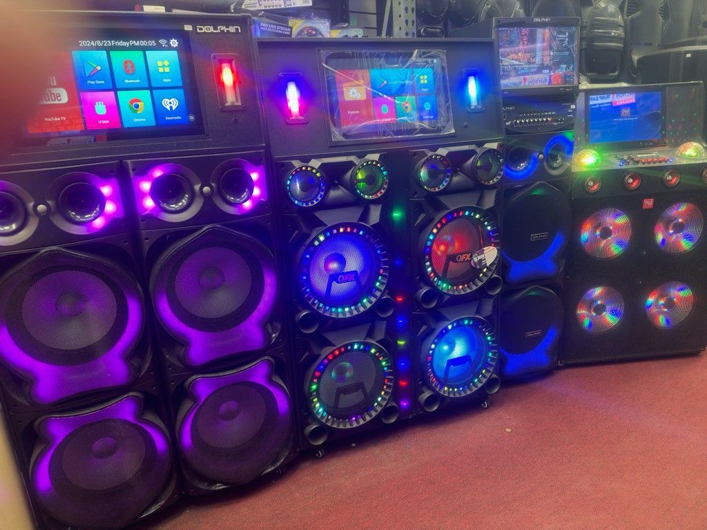 Touch Screen Kareoke Bluetooth Party Speakers Starting At $169. Come Listen To Them 