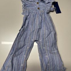 New with tag Habitual baby striped overall size 24M
