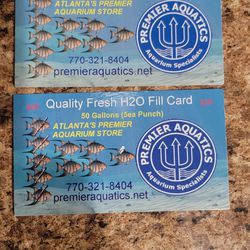 Water Cards From Premier Aquatics For Fish Tank