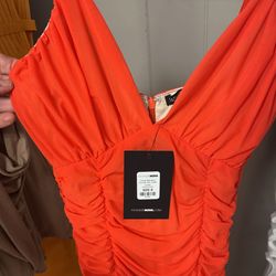 Orange Dress BNWT Size Small, Fashion Nova 