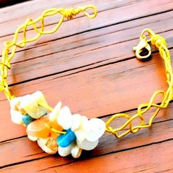 Braided Gemestones Bracelet 