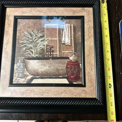 Two Charlene Olson Asian framed art print