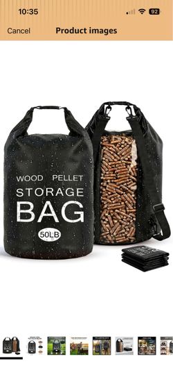 Waterproof Pellet Storage Bags with Backpack Straps