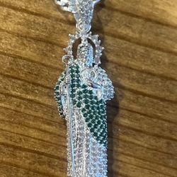 St Jude With Chain 20” 925 Silver 