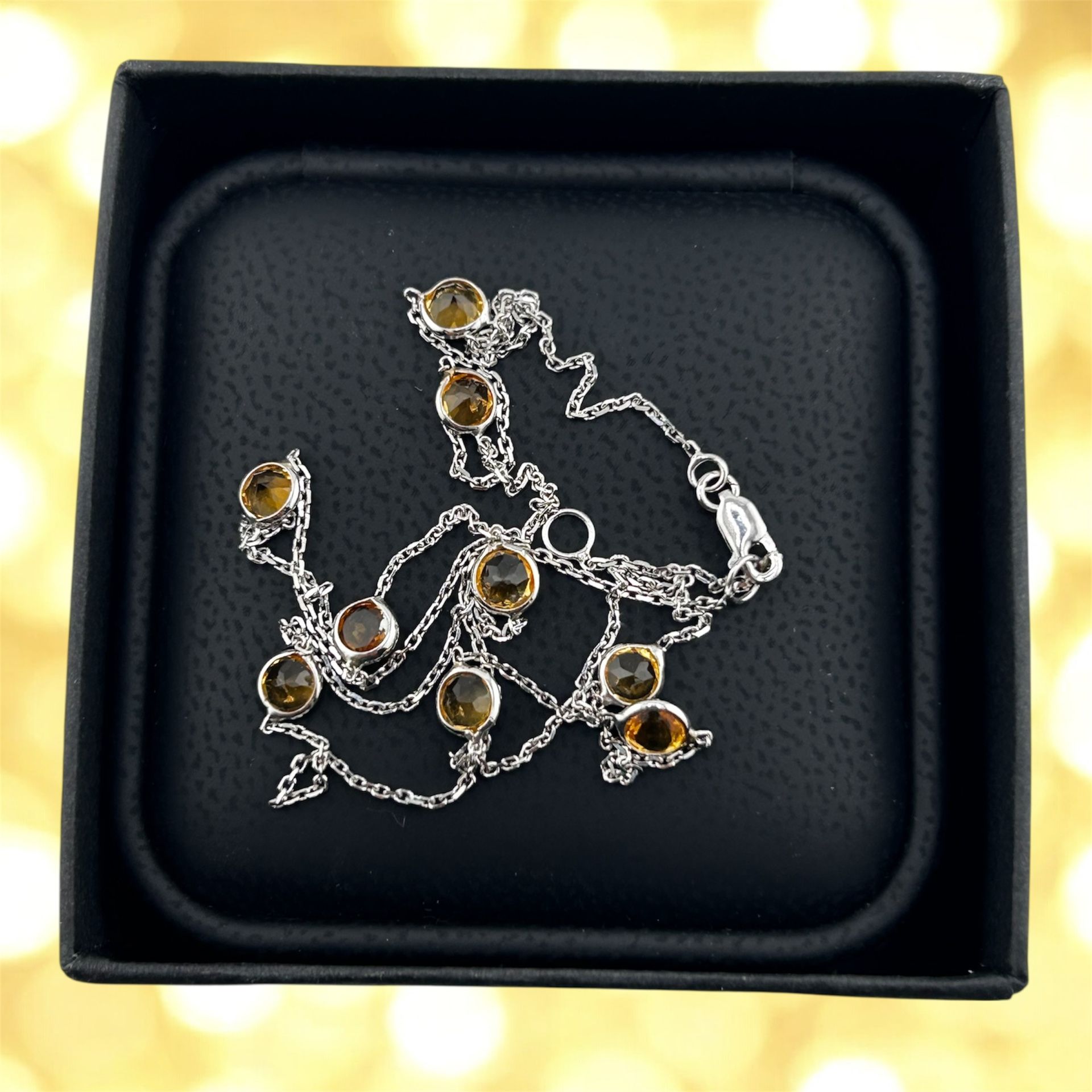 14k White Gold Diamond Necklace