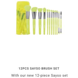 12 Piece Makeup Brushes Set 