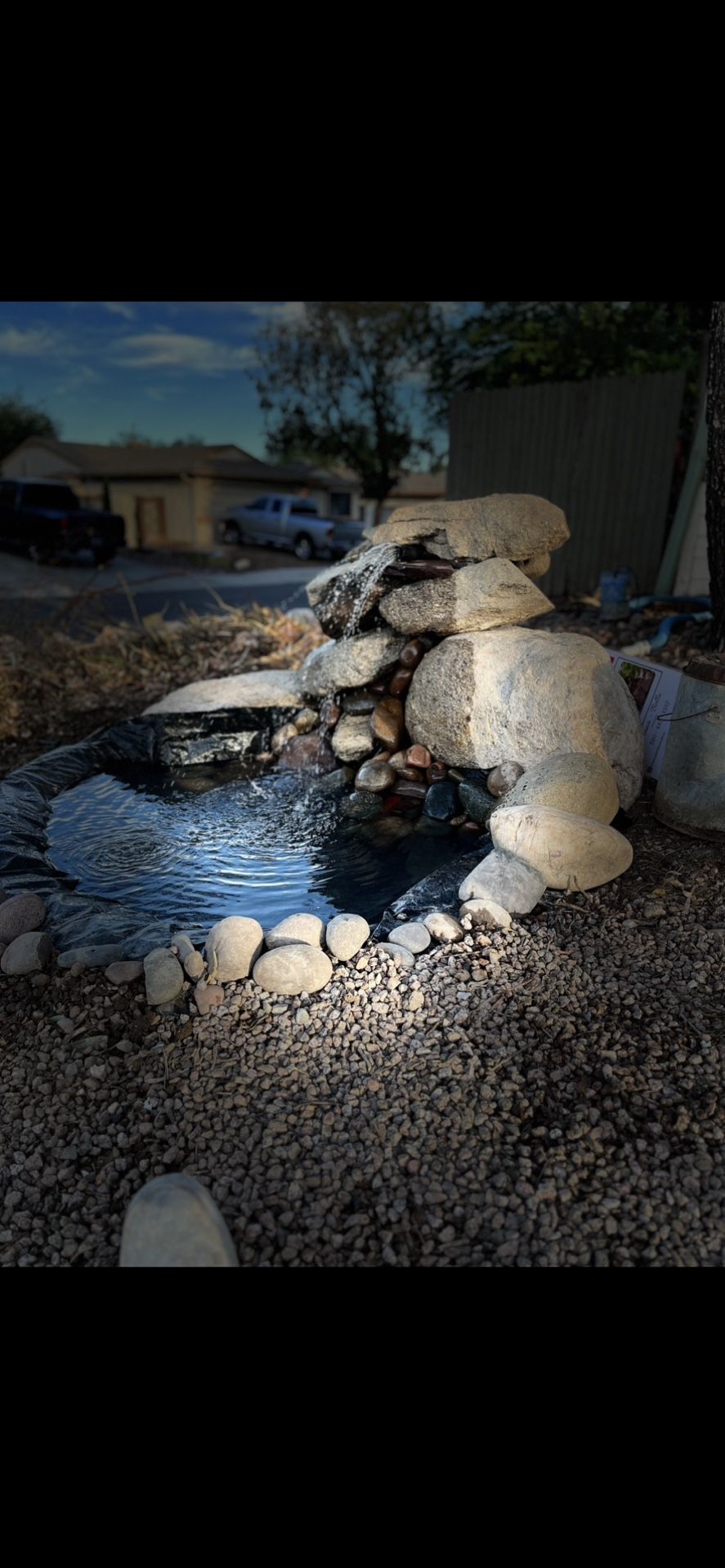 Water Fountains natural Beauty (Pond Or Hard Lanscspe W LED Lighting