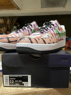 DS Nike Air Force 1 QS black tie dye WMNS SIZE 12 Men’s 10.5