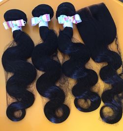 Set For $200 100% Virgin Unprocessed Brazilian Hair (Body Wave & Deep Wave) Don't BE FOOLED BY THESE OTHER GUYS!!! YOU GET WHAT YOU PAY FOR!