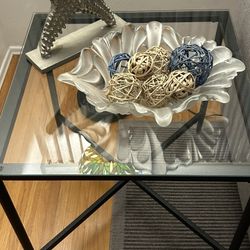 Ashley Furniture Glass And Metal End Tables 