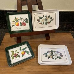 8 vintage Italian melamine appetizer trays