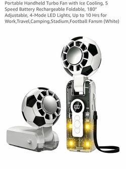 Soccer ball turbo ice cooling fan, new