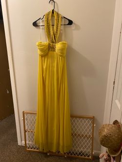 Yellow Maxi Prom Dress