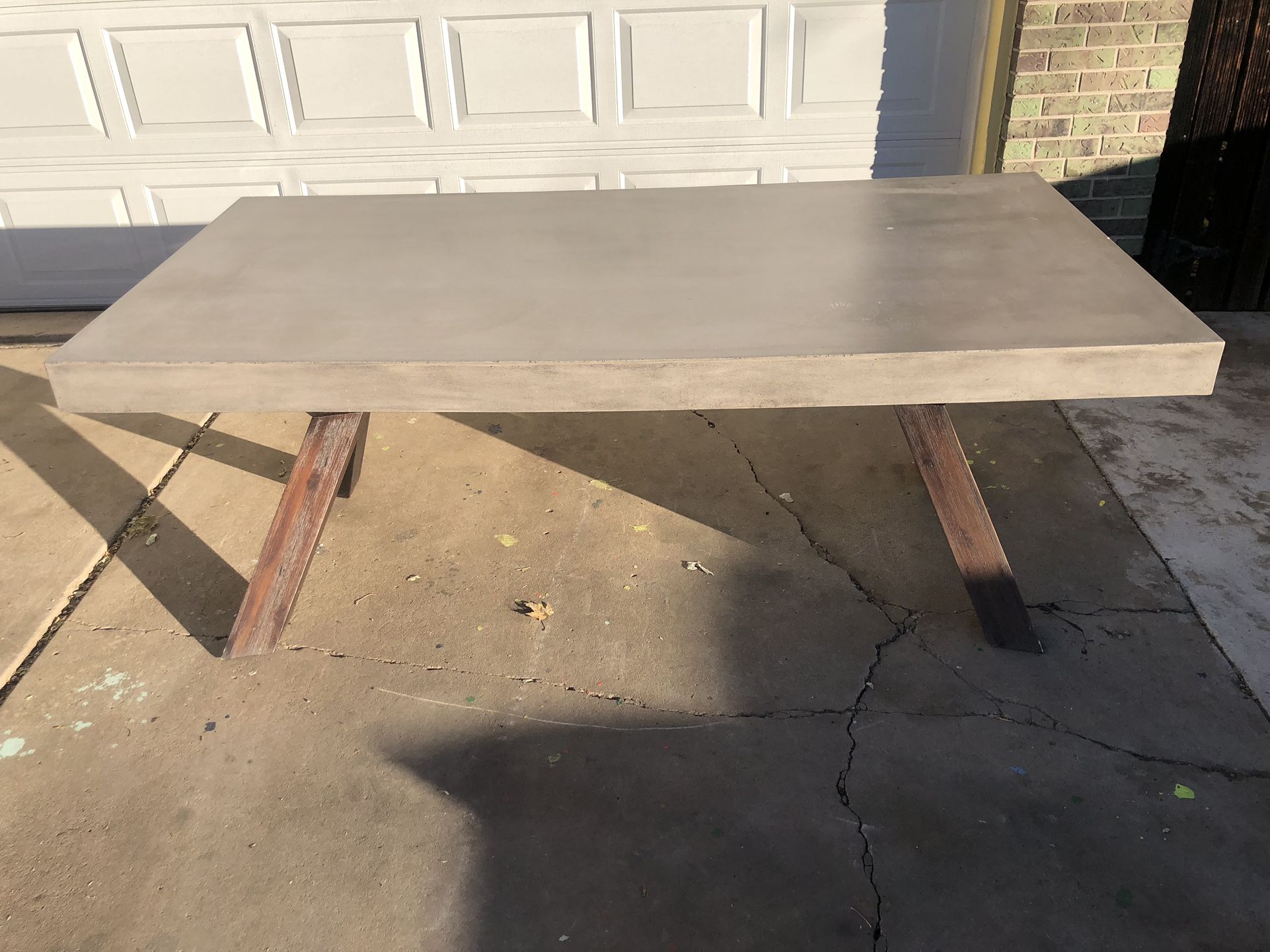 Rectangular Concrete Table