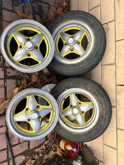 Vintage American Racing Wheels – Porsche 914 / VW – Set of 4 – $100