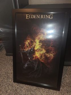 Elden Ring Dark Souls PAX Poster Framed Flame Of Frenzy