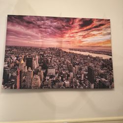 NYC Beautiful Sunset Canvas 