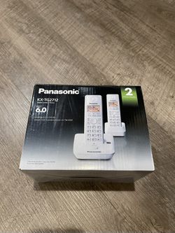 Panasonic KX-TG2712 DECT 6.0 Cordless Phone System – 2 Handsets – Open Box