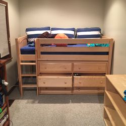 Maxtrix Twin Mid Loft Bed Set