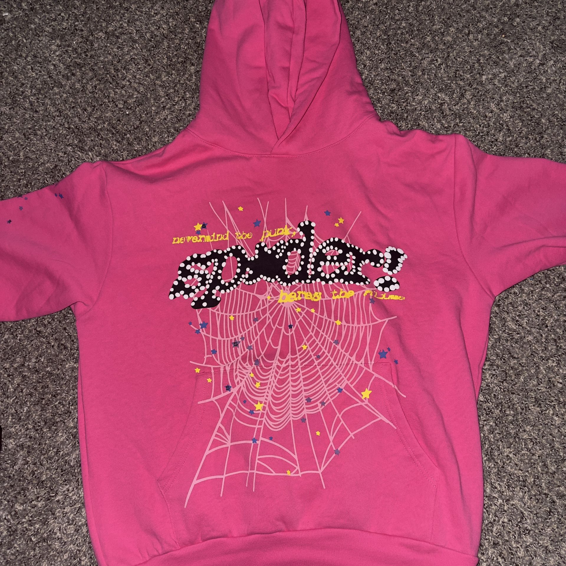 Sp5der P*nk Hoodie V2 *Large*