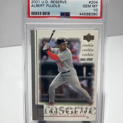 2001 Upper Deck Reserve Albert Pujols /2500 #204 PSA 10 (Low Pop)