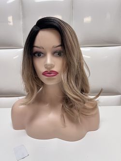 Synthetic Hair Wig-Dusty Rose Blonde-costume Cosplay Dress Up -brand New $35- Peluca Nueva Corta Ondulada Rubio Rosado