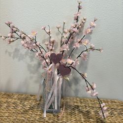 Pink Heart Flower Boquet - Artificial Plants - Home Decor - Simi Valley