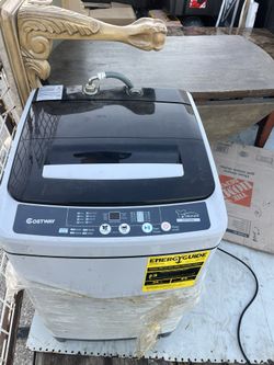 19 in. W 1.34 cu. ft. Smart Portable Top Load Washing Machine Spin Compact Washer