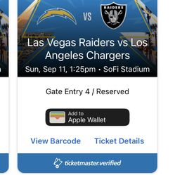 Raiders Chargers 4 Tix Offer Up!