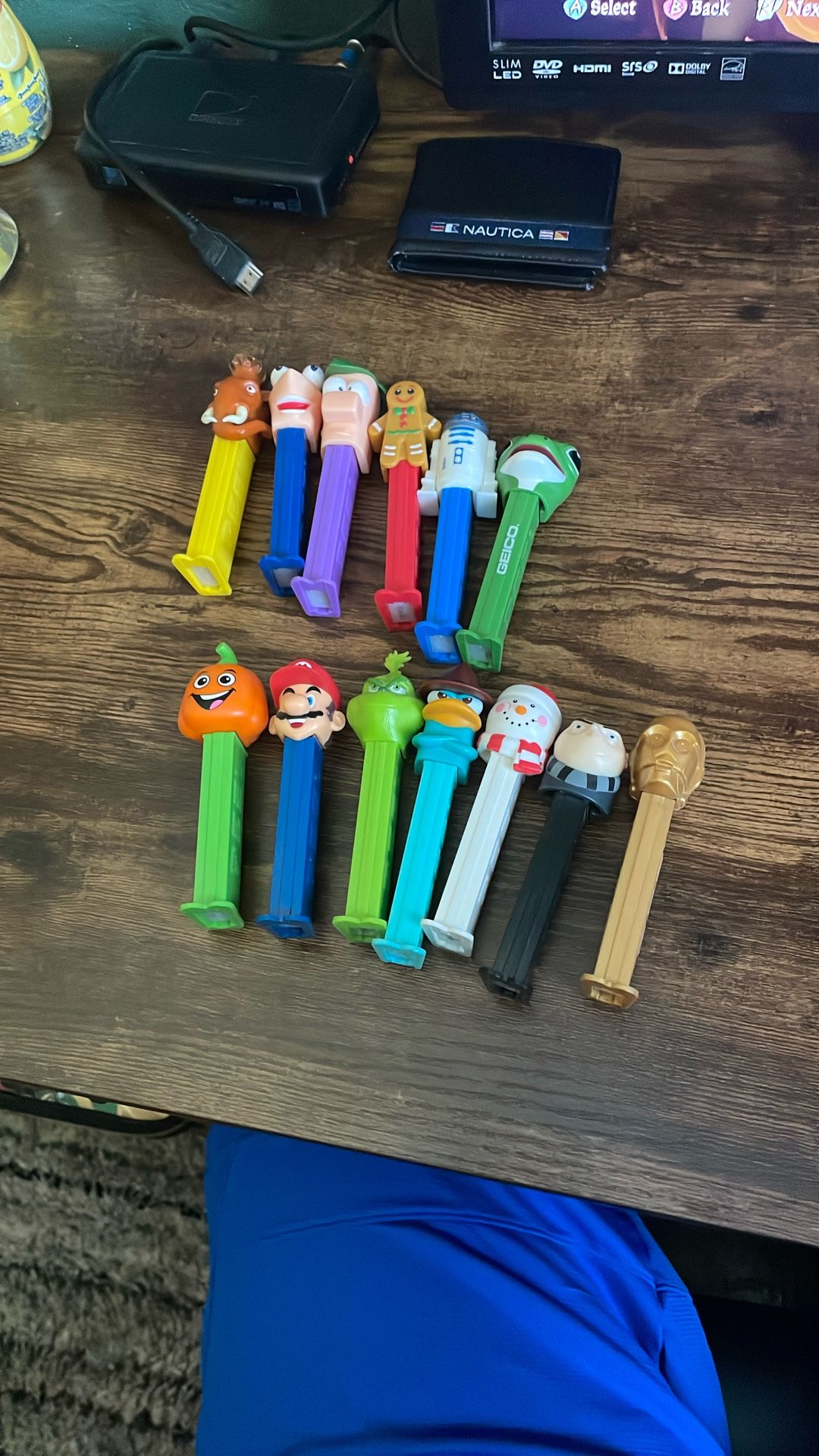 13 PEZ Dispensers 