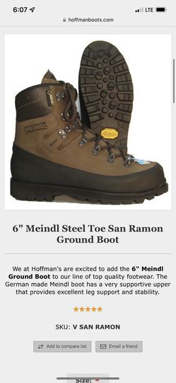Voorbeeld Versterker vervormen 6" Meindl Steel Toe San Ramon Ground Boot Size 10 for Sale in Hollister, CA  - OfferUp