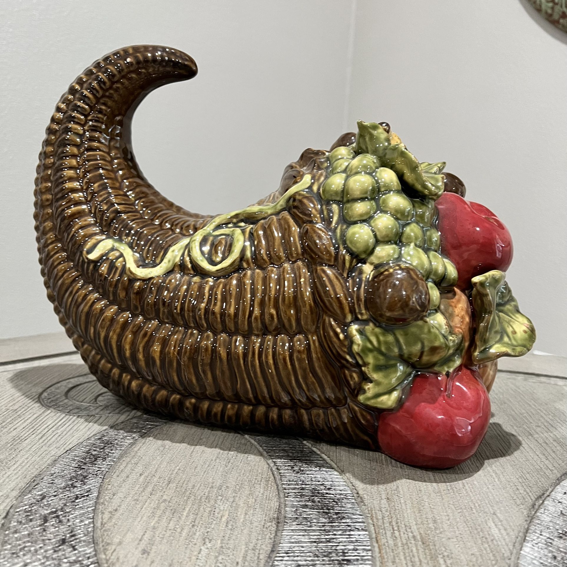 Chris Madden Ceramic Cornucopia Pumpkin Thanksgiving Fall Centerpiece, JC Penney