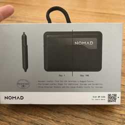 Brand New Nomad Leather Card Wallet & Black Soft Felt Sleeve Pocket Set