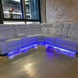 Reclining Sectional Sofa with LED Lights. Ask for Price 