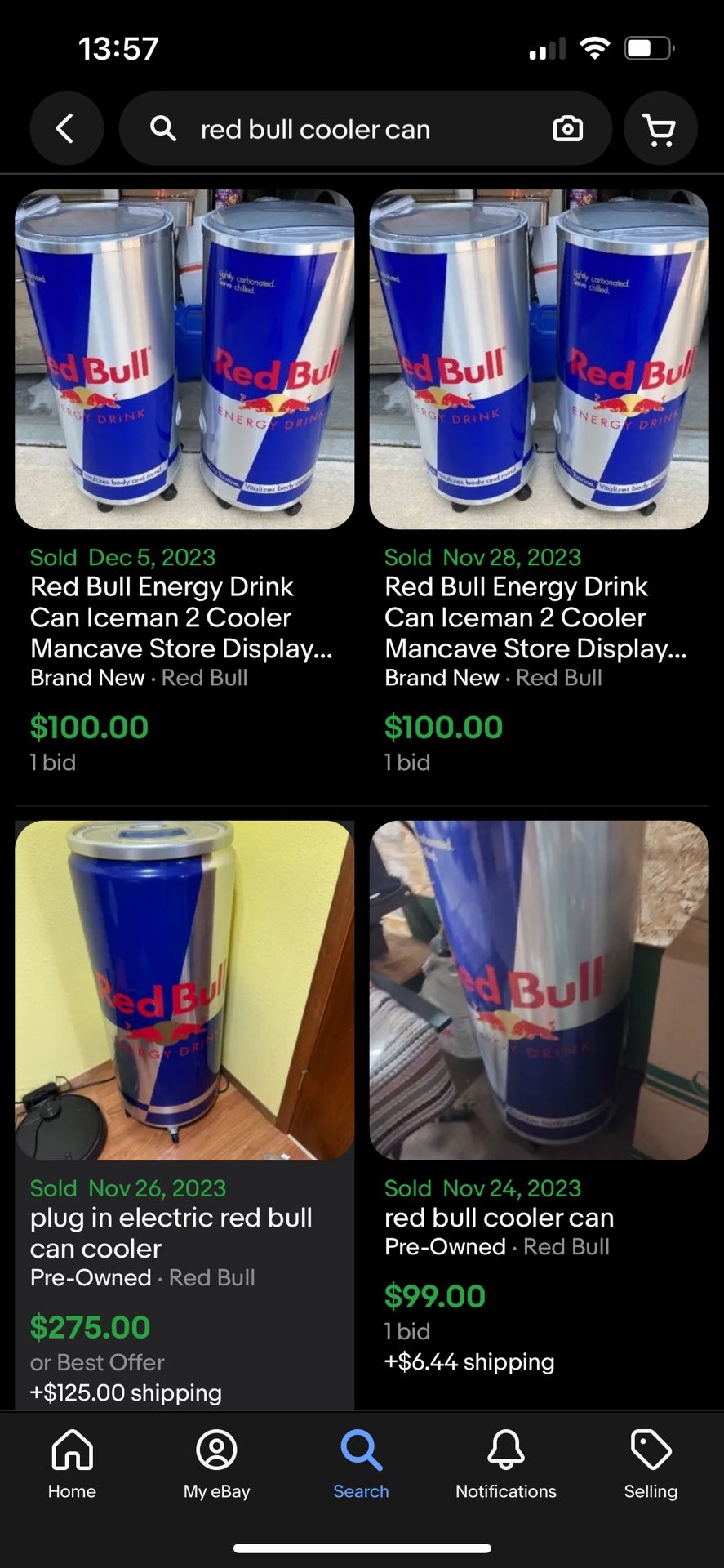 Red Bull Cooler Fridge