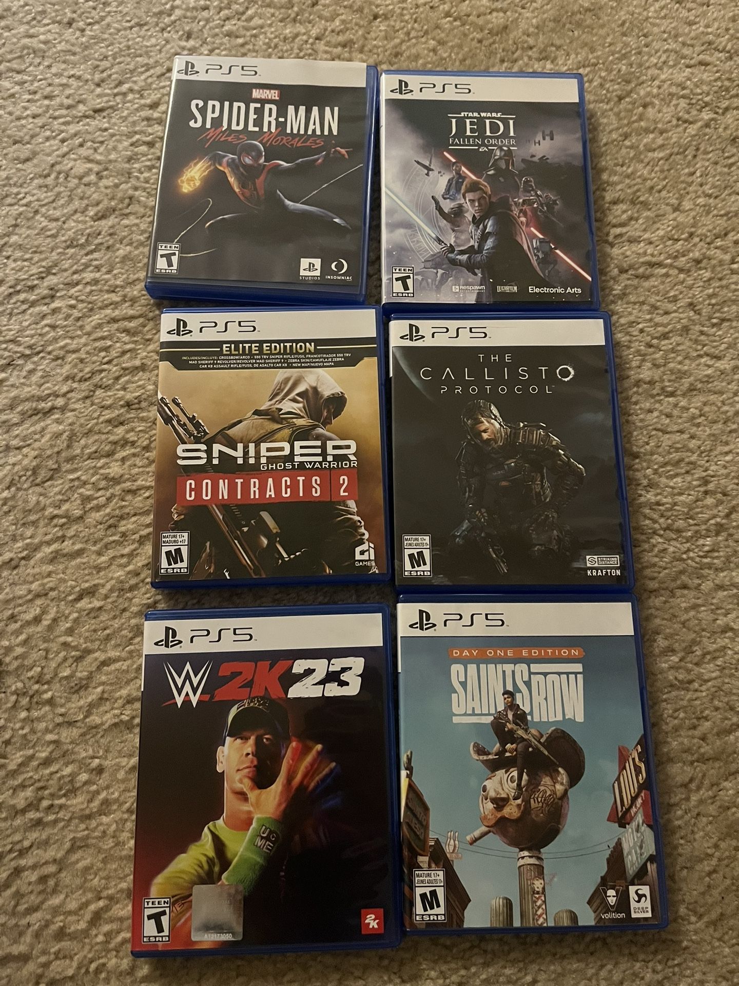 6 videos games for ps5