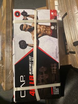 40 lb adjustable dumbbells iron set, new in box. Shipping same day