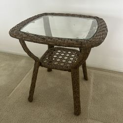 Wicker End Table