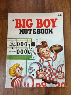 Vintage Bob’s Big Boy Football Notebook Advertising Promo Restaurant Memorabilia 29¢