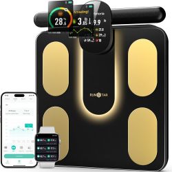 Runstar Smart Scale FSA or HSA Eligible, 8 Electrodes Digital Bathroom Scale for Body Weight and Fat, BMI, Muscle Mass 28 Body Composition Measurement