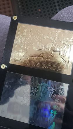 MJ hologram and Nolan ryan gold card