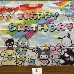 Hello Kitty & Friends Birthday Banners (1=$5)