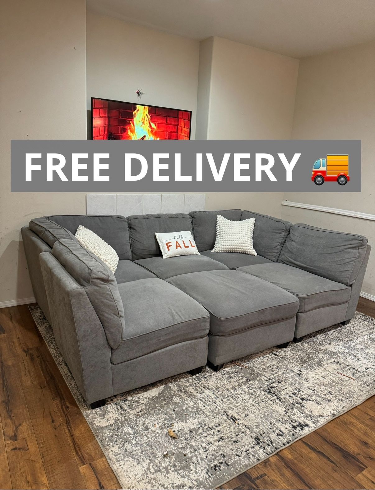 Large Modular Sectional couch 🛋️- FREE DELIVERY 🚚 