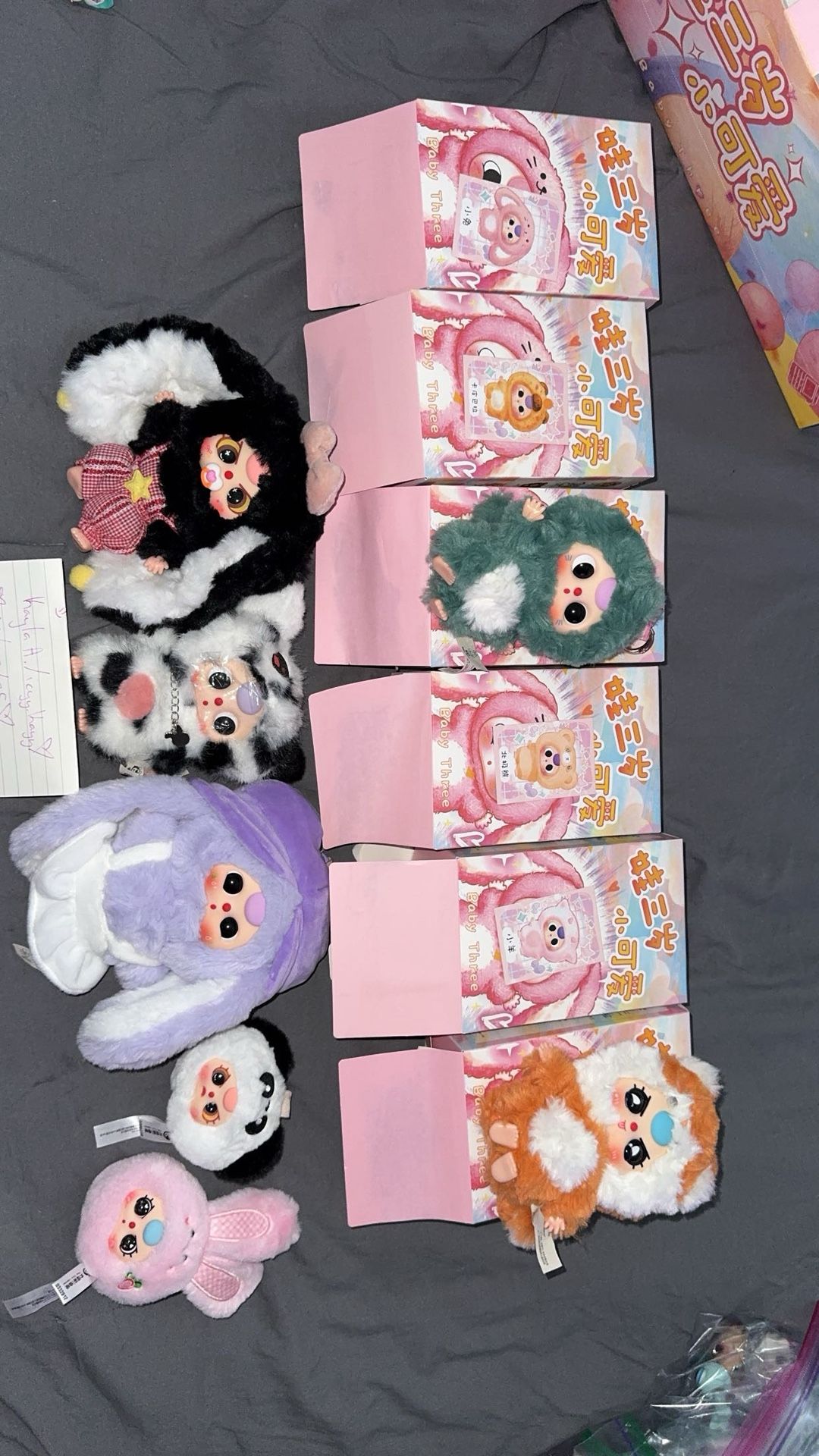 Baby Three, Peach Riot, Skull Panda, Crybaby, Nanci,  Yooki, Etc 