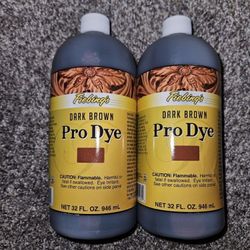 Fiebing's Pro Dye Dark Brown(2) 32oz - Professional Oil Dye for Leather