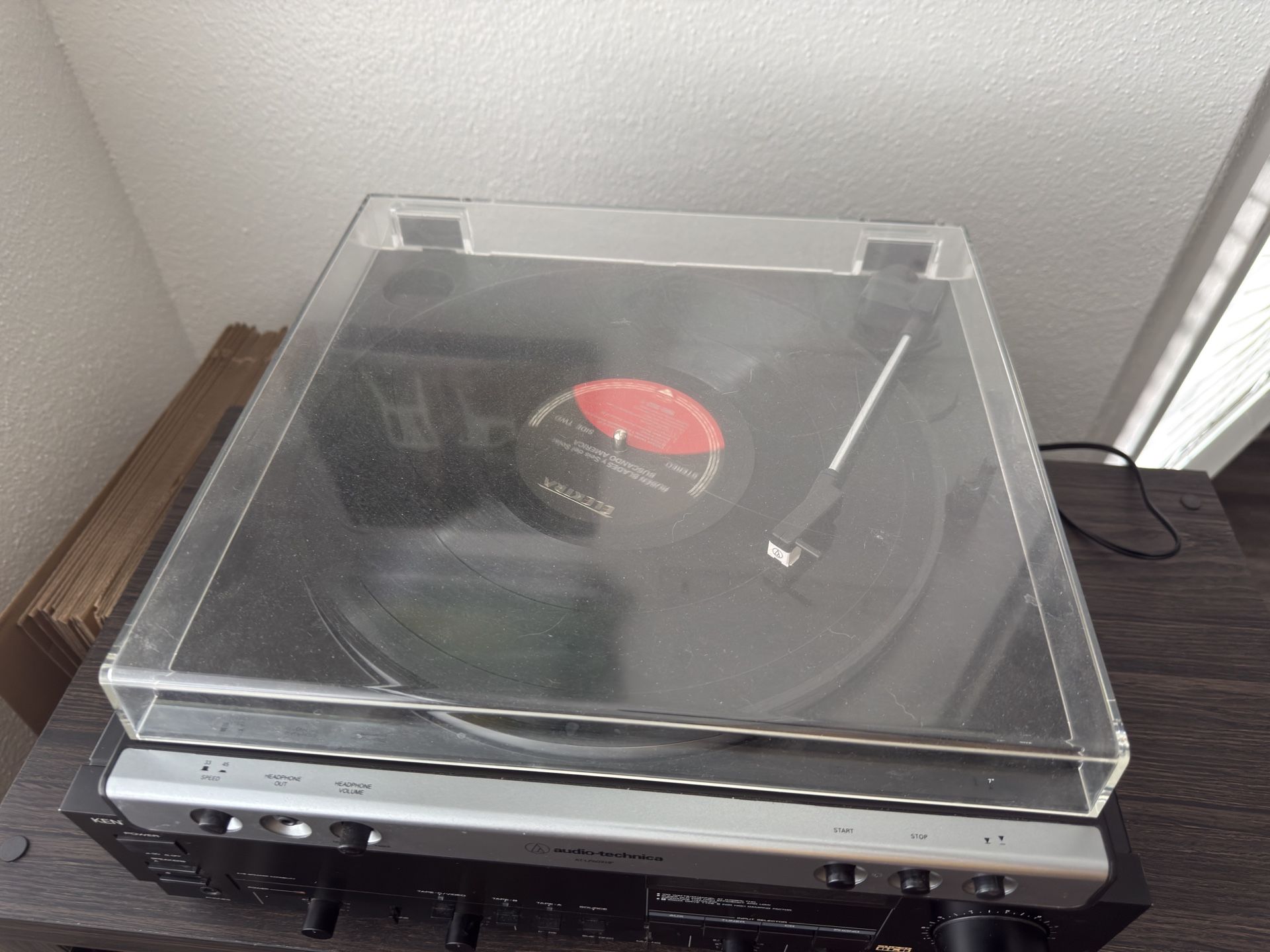 Audio-Technica LP60XHP Turntable With Edifier Speakers And Pads.