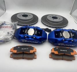 Spoon Sports twin-block brake caliper Honda Brake Rotors Pads READ DESCRIPTION!!