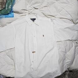 15 1/2 35 White Ralph Lauren Dress Shirt 