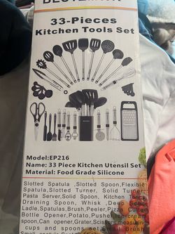 New 33-Piece Kitchen Utensil Set – Food Grade Silicone