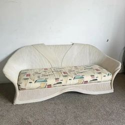 Vintage Boho Pencil Reed Sofa